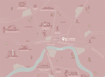 Lodha Altero location map, Wakad, Pune